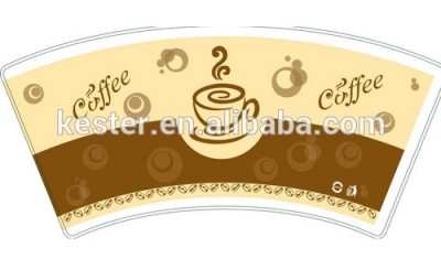 Fashionable 3oz single pe Paper fan for Coffee