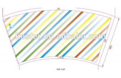 8oz PE coated Paper Fan for fruit cup