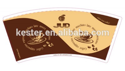 2016 new design pe coated Paper Fan for Coffee